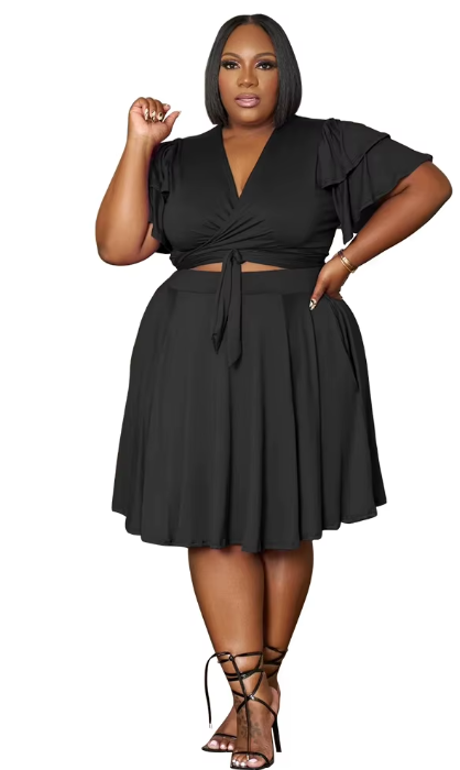 Plus Size Skirt Set