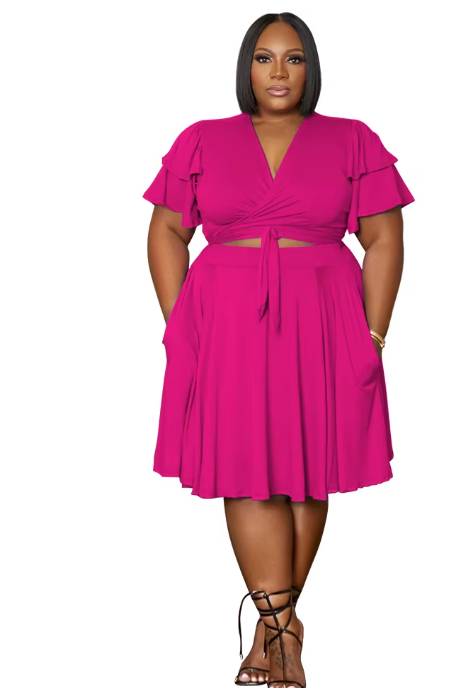 Plus Size Skirt Set